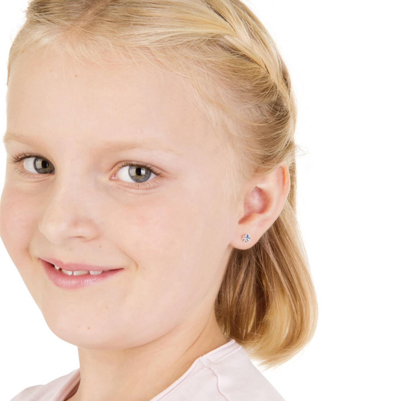 Medical Plastic Daisy 5 mm, Rainbow/Alexandrite Örhänge