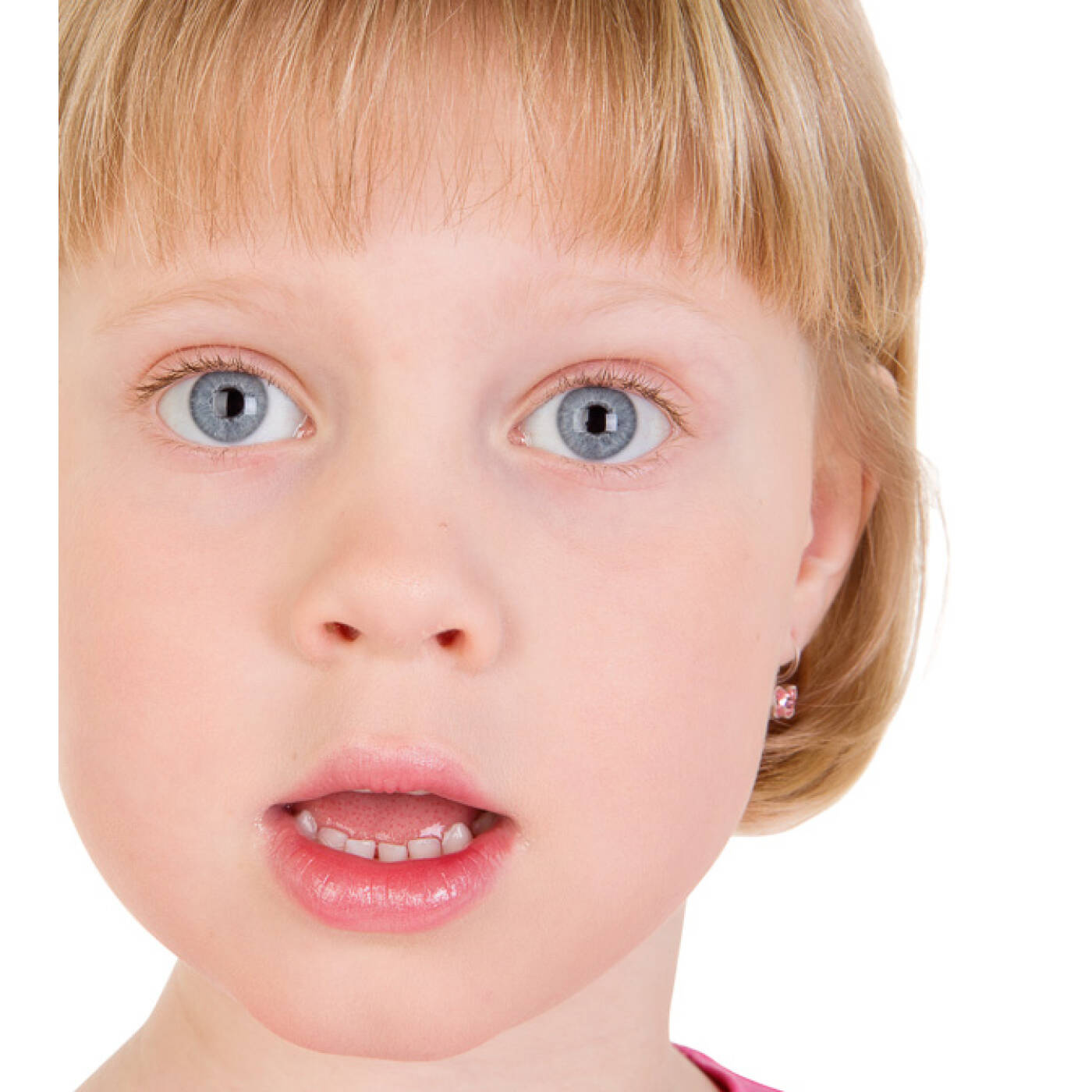 Medical Plastic Pendant Fixed Butterfly 5 mm, Light rose Örhänge