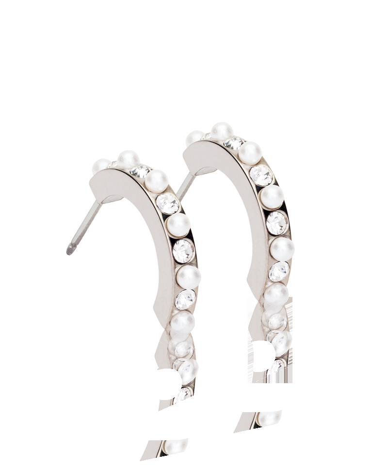 NT Pendant Mixed Curved 15 mm, Crystal/White