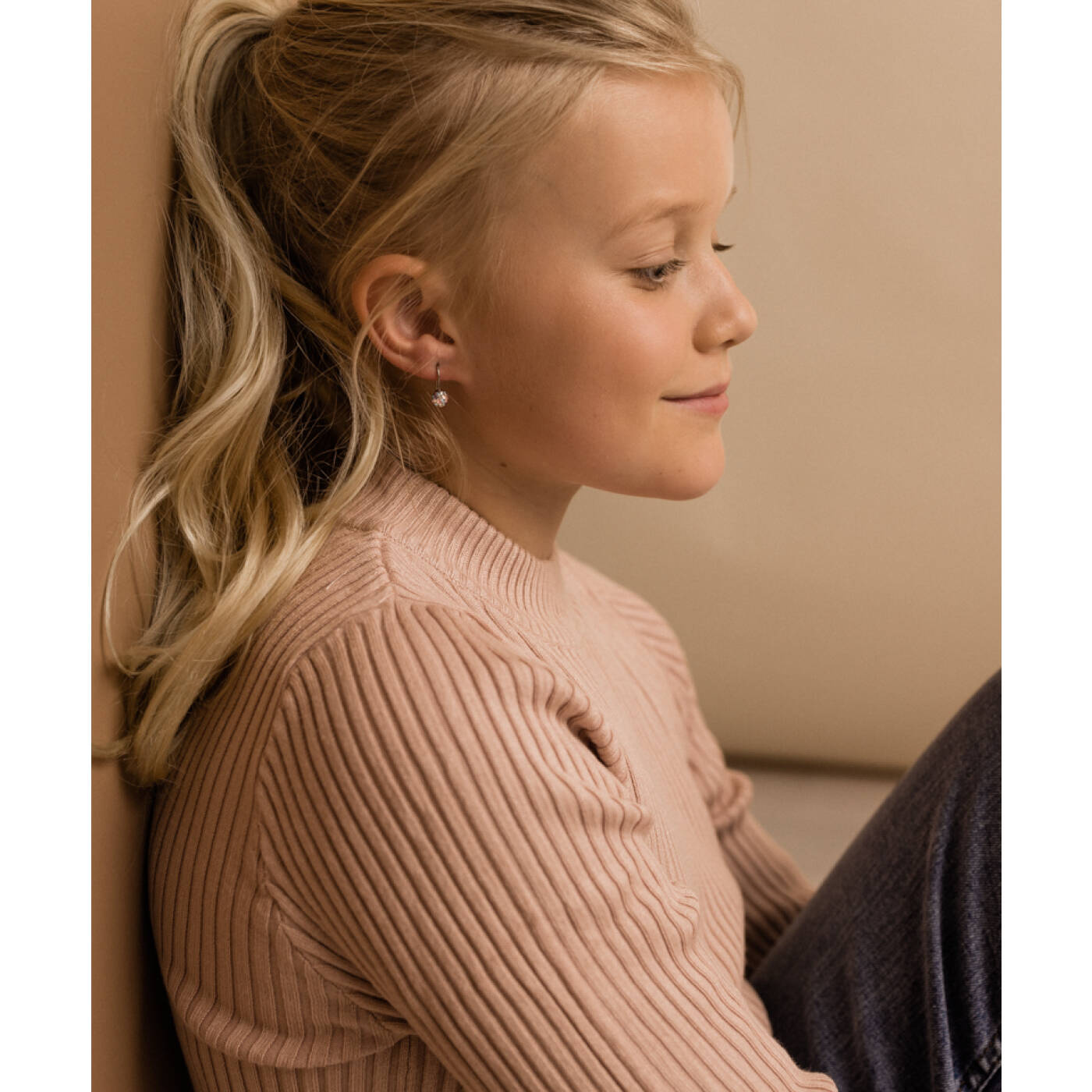 Natural Titanium Mini Pendant Crystal Ball 6 mm, Light fantasy NEW Örhänge