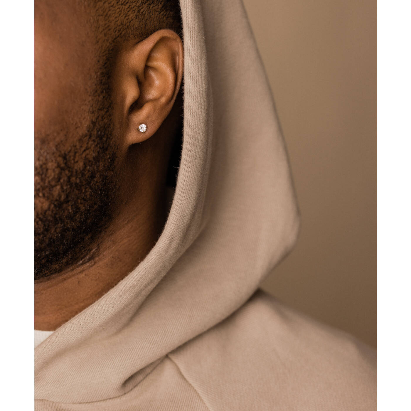 Golden Titanium Tiffany 5 mm, CZ White Örhänge