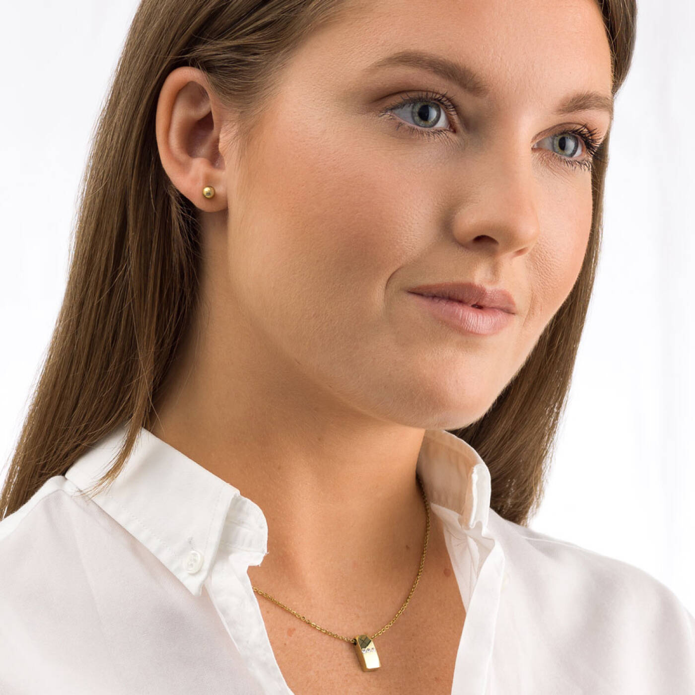 Golden Titanium Ball 5 mm Örhänge