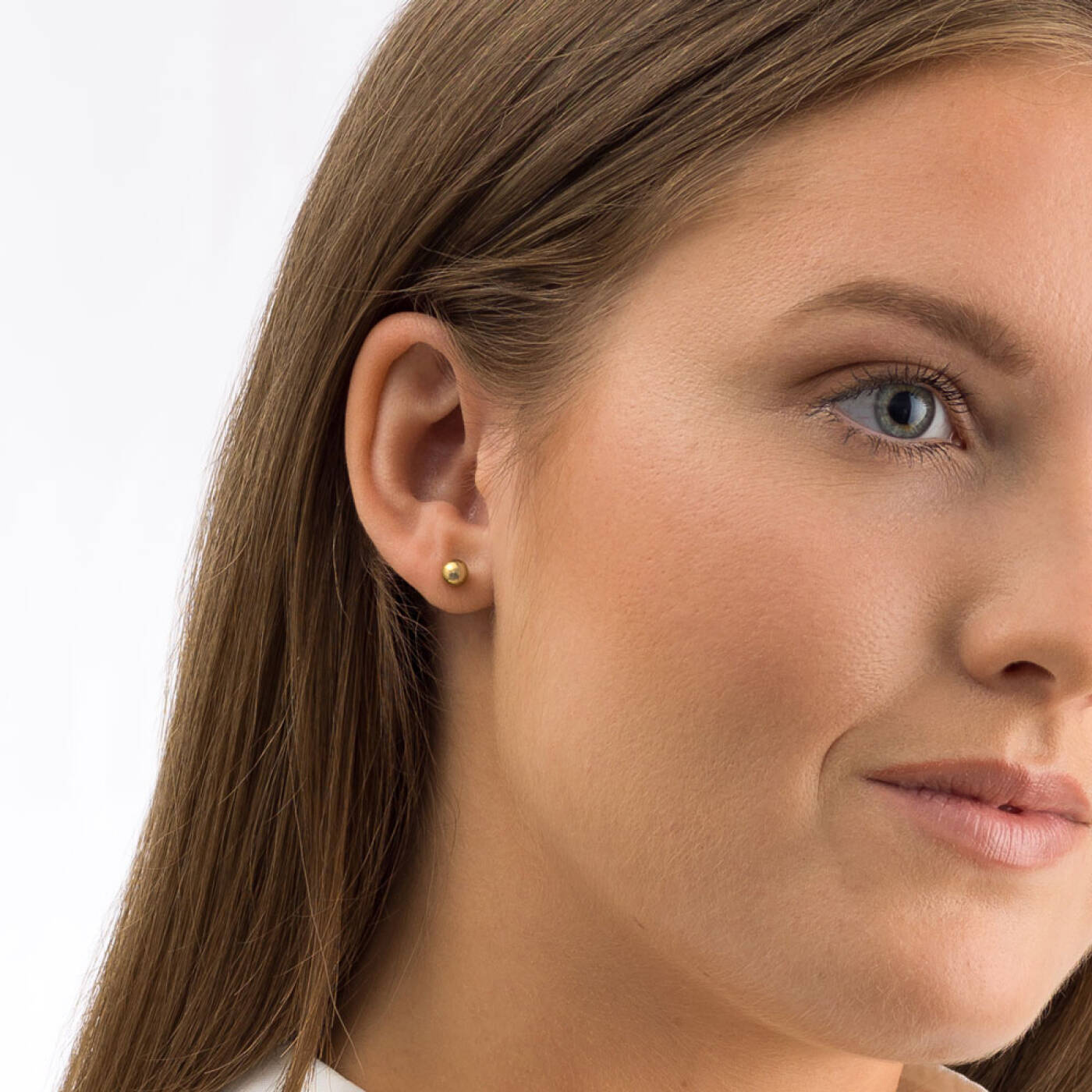 Golden Titanium Ball 5 mm Örhänge