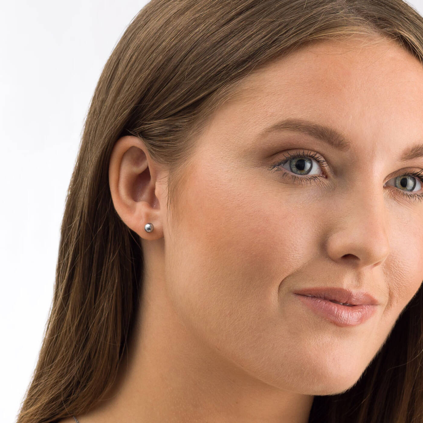 Silver Titanium Ball 5 mm Örhänge