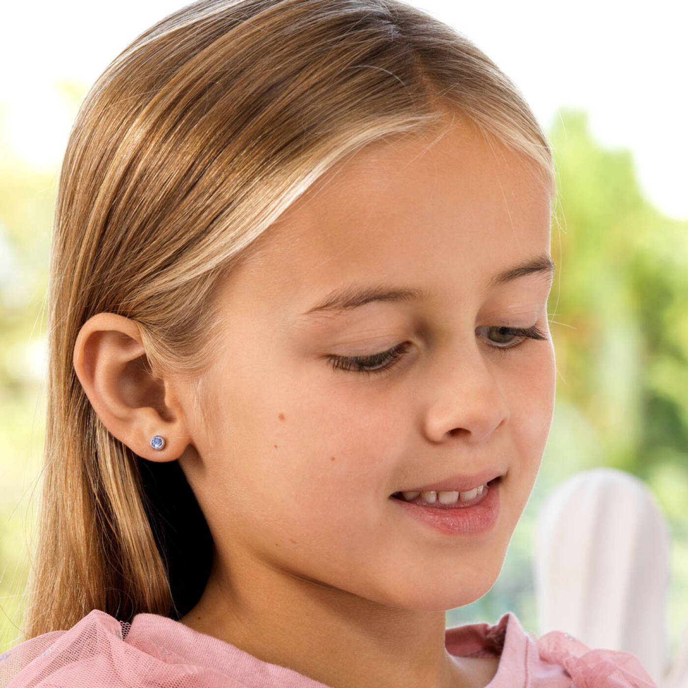 Silver Titanium Bezel 5 mm, Alexandrite Örhänge