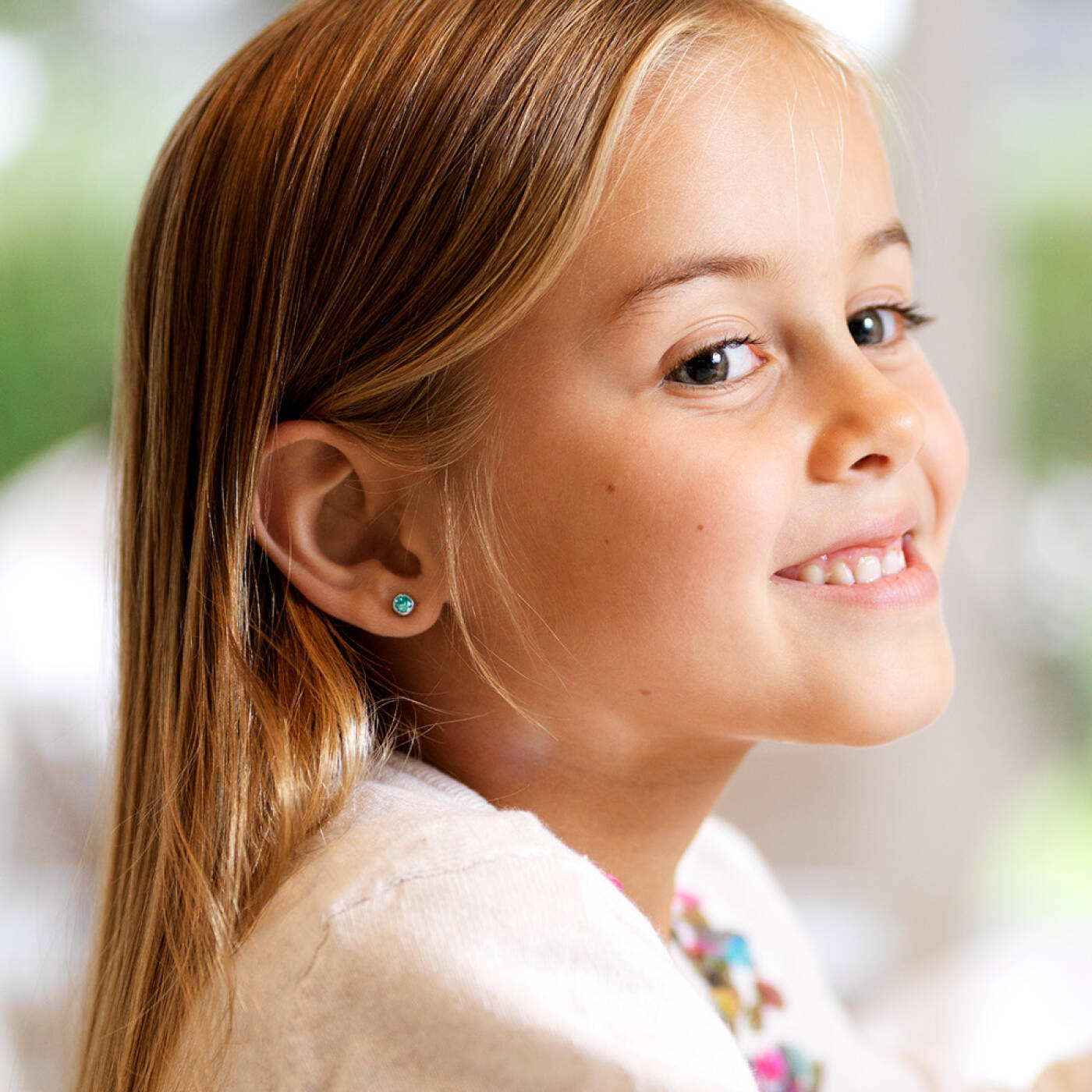 Silver Titanium Bezel 5 mm, Turquoise Örhänge