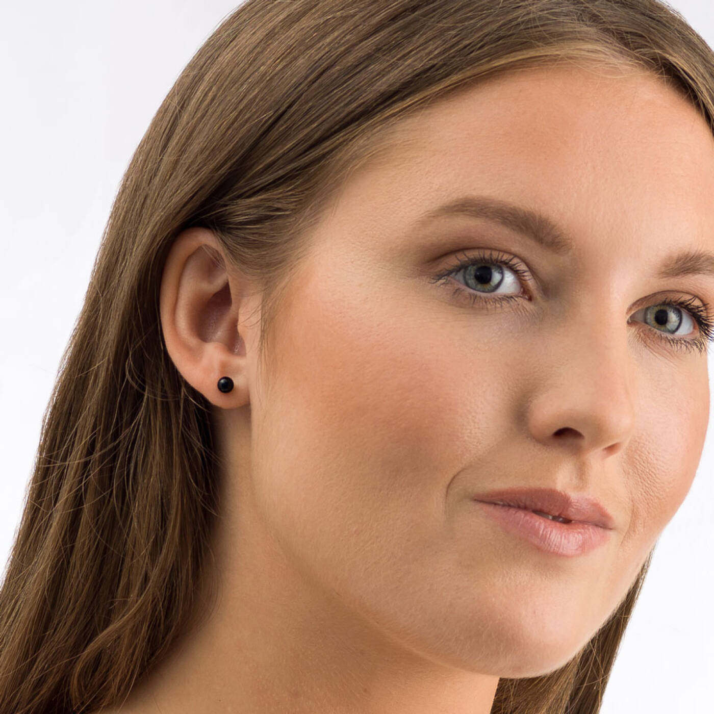 Black Titanium Ball 5 mm Örhänge