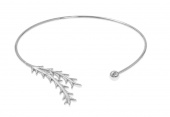 Tree twig bangle armband Silver