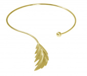 Feather bangle halsband flex Guld S/M