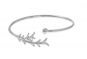 Tree twig bangle brace armband Silver