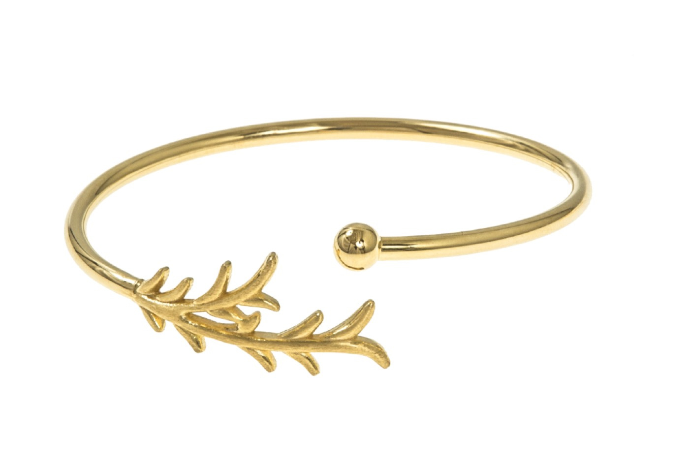 Tree twig bangle brace armband guld