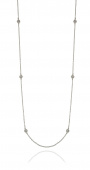 Cubic long chain halsband Silver