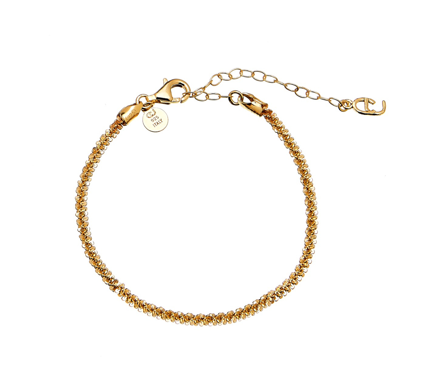 Roof big plain braclet guld