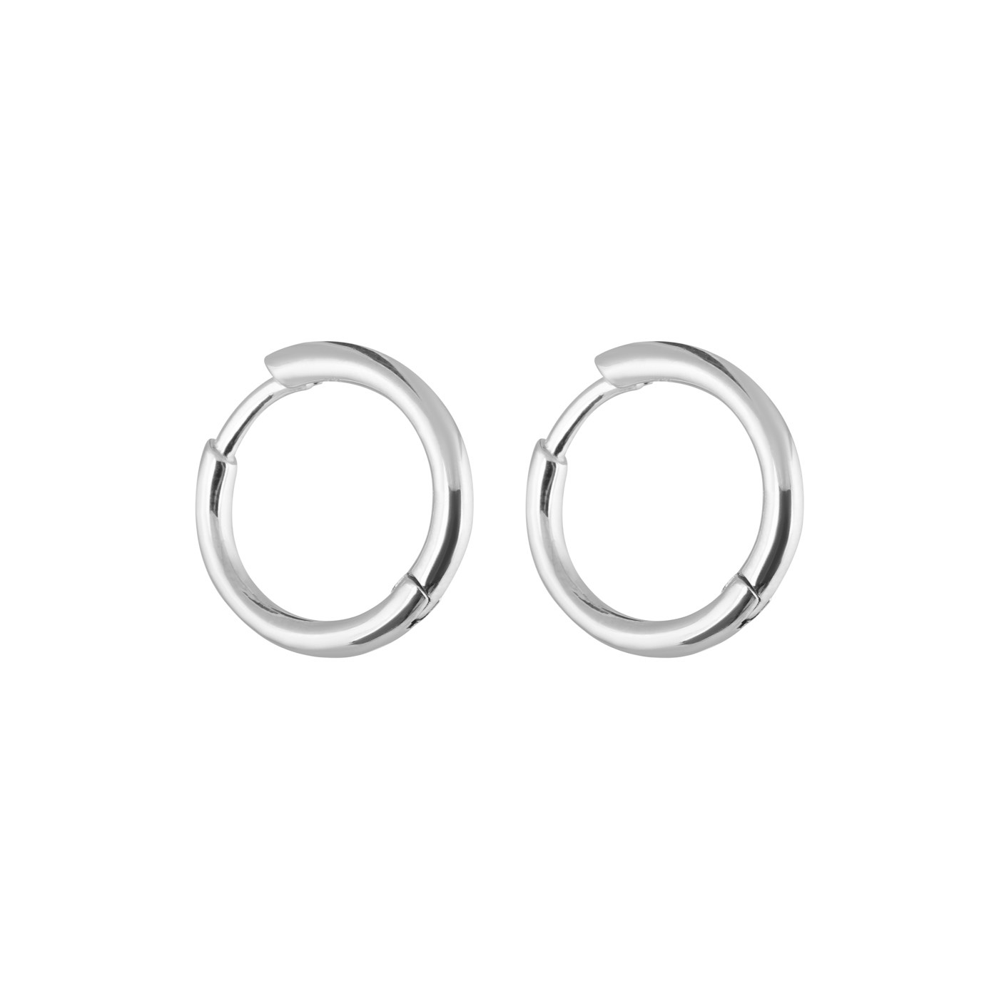 Letters round örhänge Silver