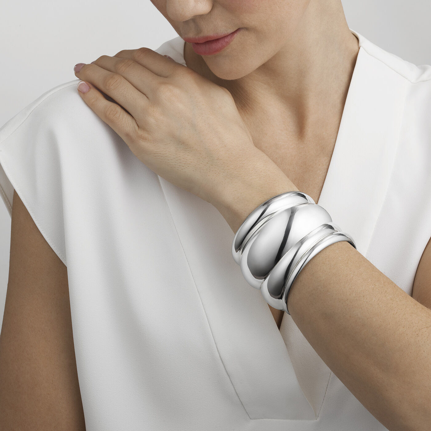 CURVE LARoséguldE BANGLE Armband Silver