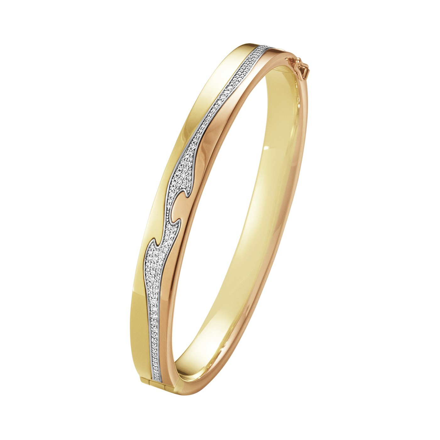 FUSION BANGLE Armband CENTRE PAVÉ 0.75 ct Guld Vitguld Roséguld