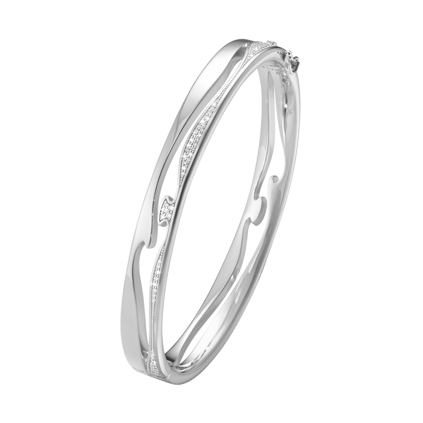 FUSION OPEN BANGLE Armband PAVÉ 0.77 ct Vitguld