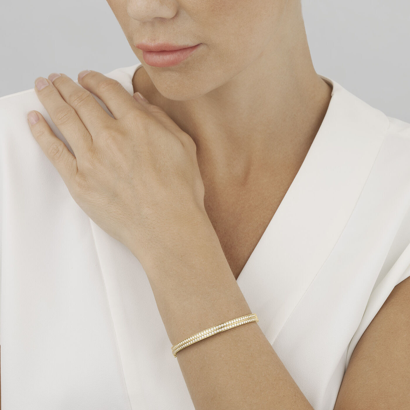 HALO BANGLE Armband Diamant PAVE 1.83 ct Guld