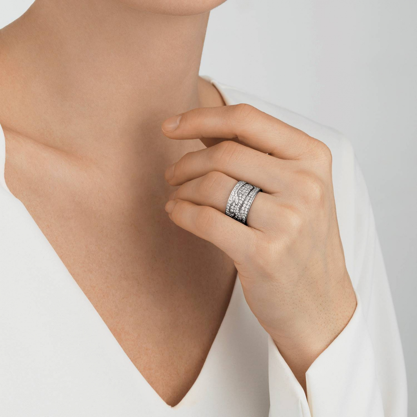 FUSION CENTRE Ring Diamant PAVÉ 0.63 ct Vitguld