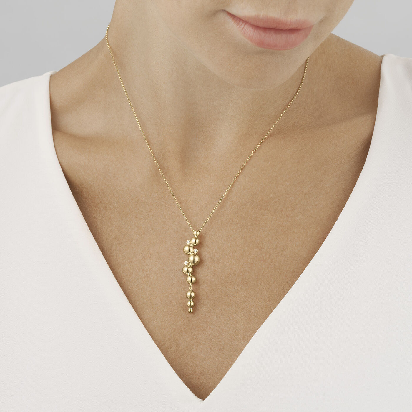MOONLIGHT GRAPES LONG Hängsmycke Guld Diamant 0.05 ct