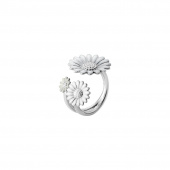 DAISY FLOWER RING SILVER WHITE ENAMEL DAISY FLOWER RING SILVER WHITE ENAMEL