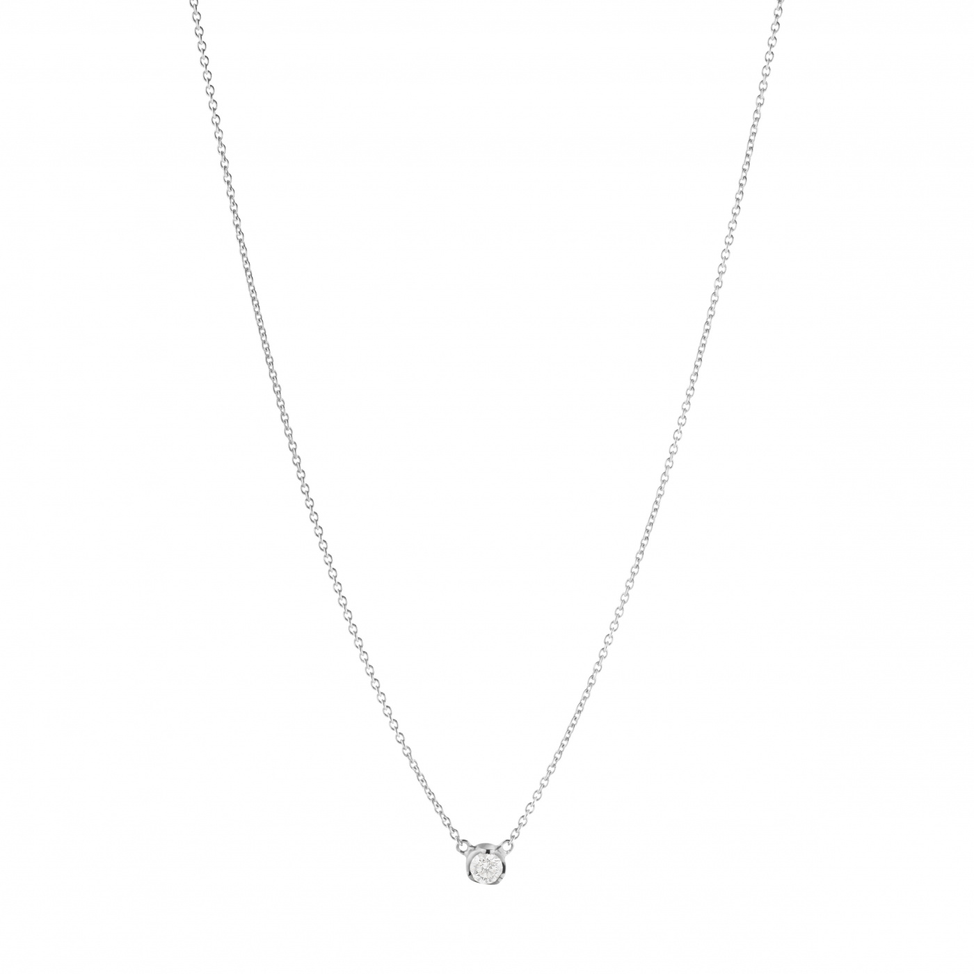 GJ SIGNATURE SOLITAIRE PENDANT White Gold DIAMOND 0.10 CT