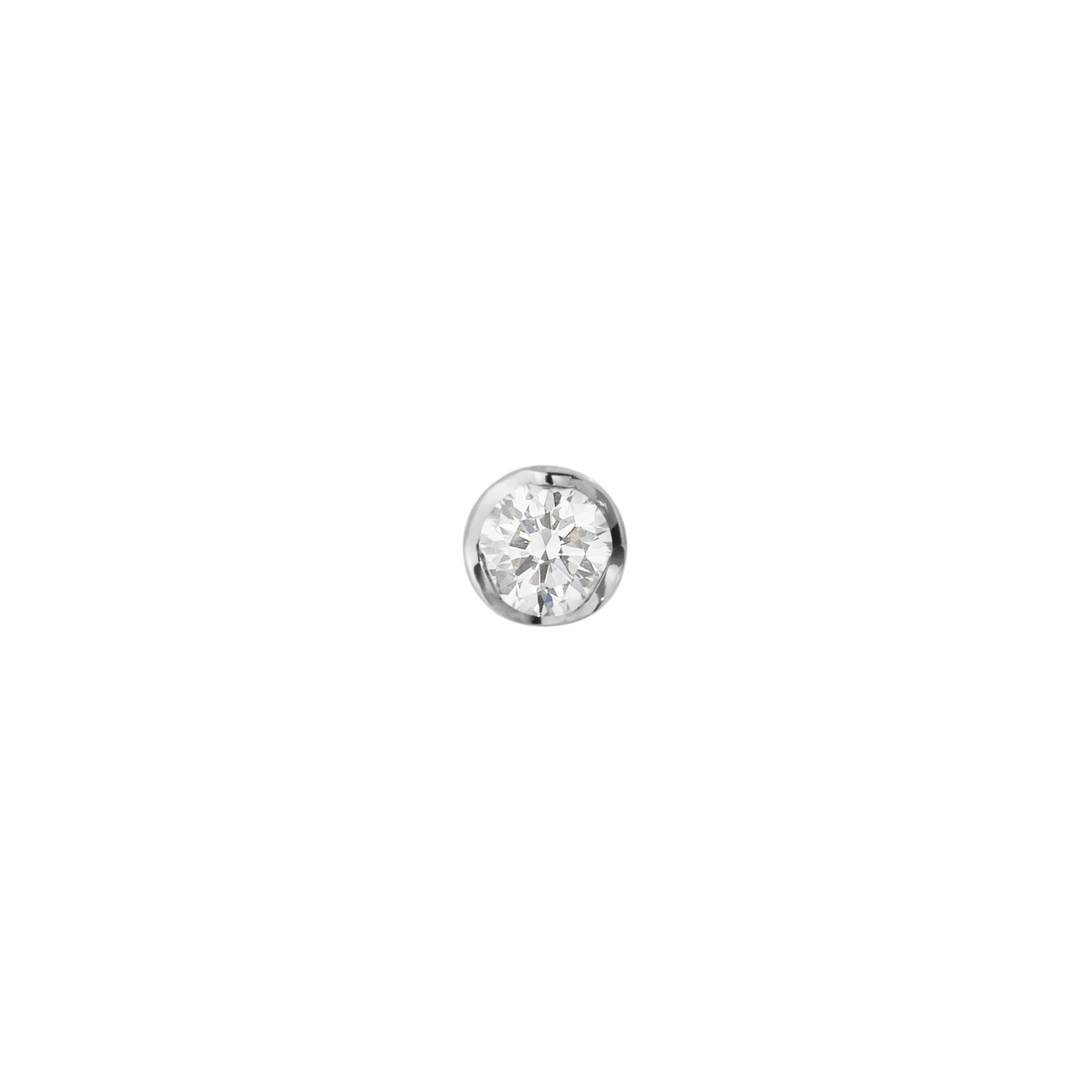 GJ SIGNATURE SOLITAIRE EARSTUD White Gold DIAMOND 0.05 CT (1st)