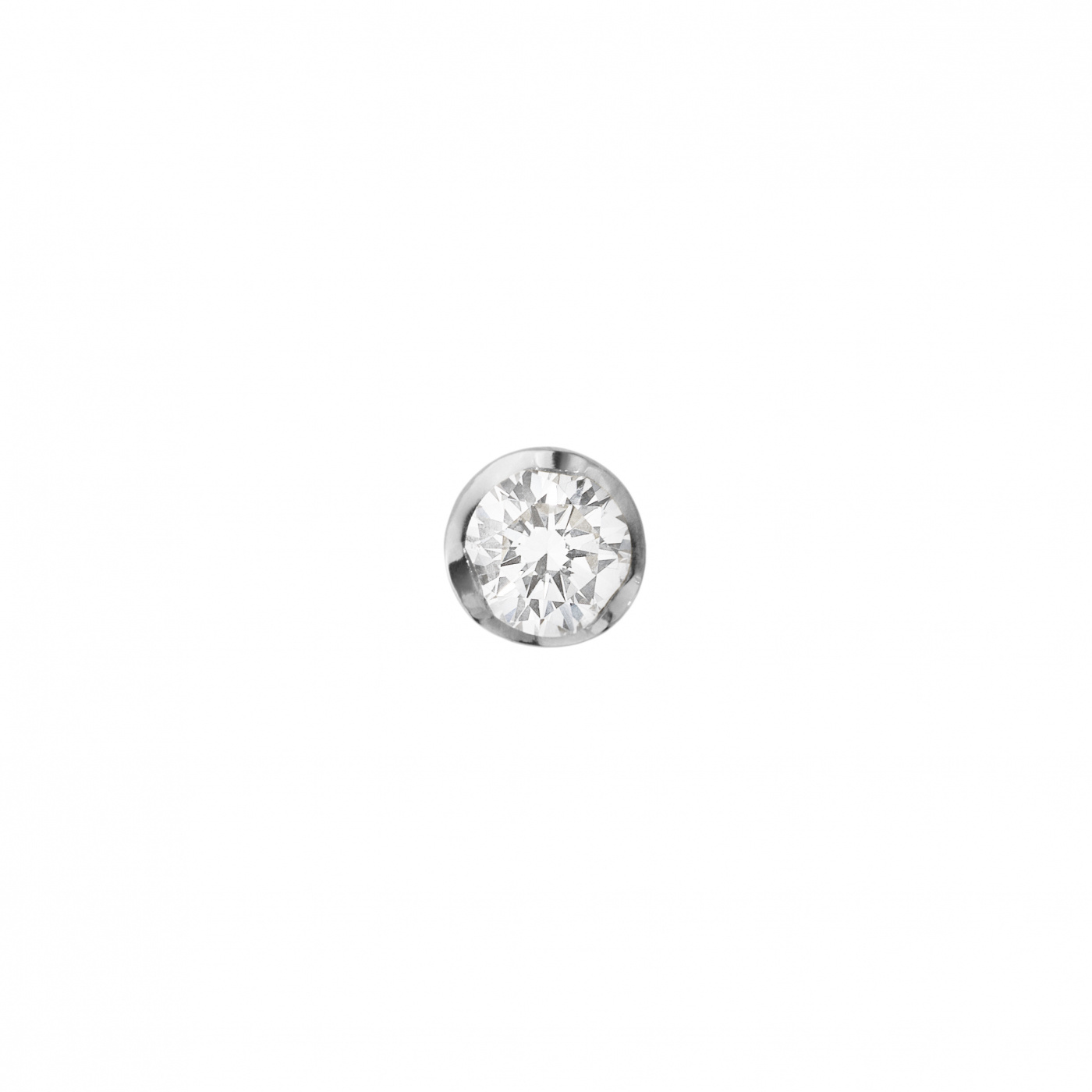 GJ SIGNATURE SOLITAIRE EARSTUD White Gold DIAMOND 0.10 CT (1st)