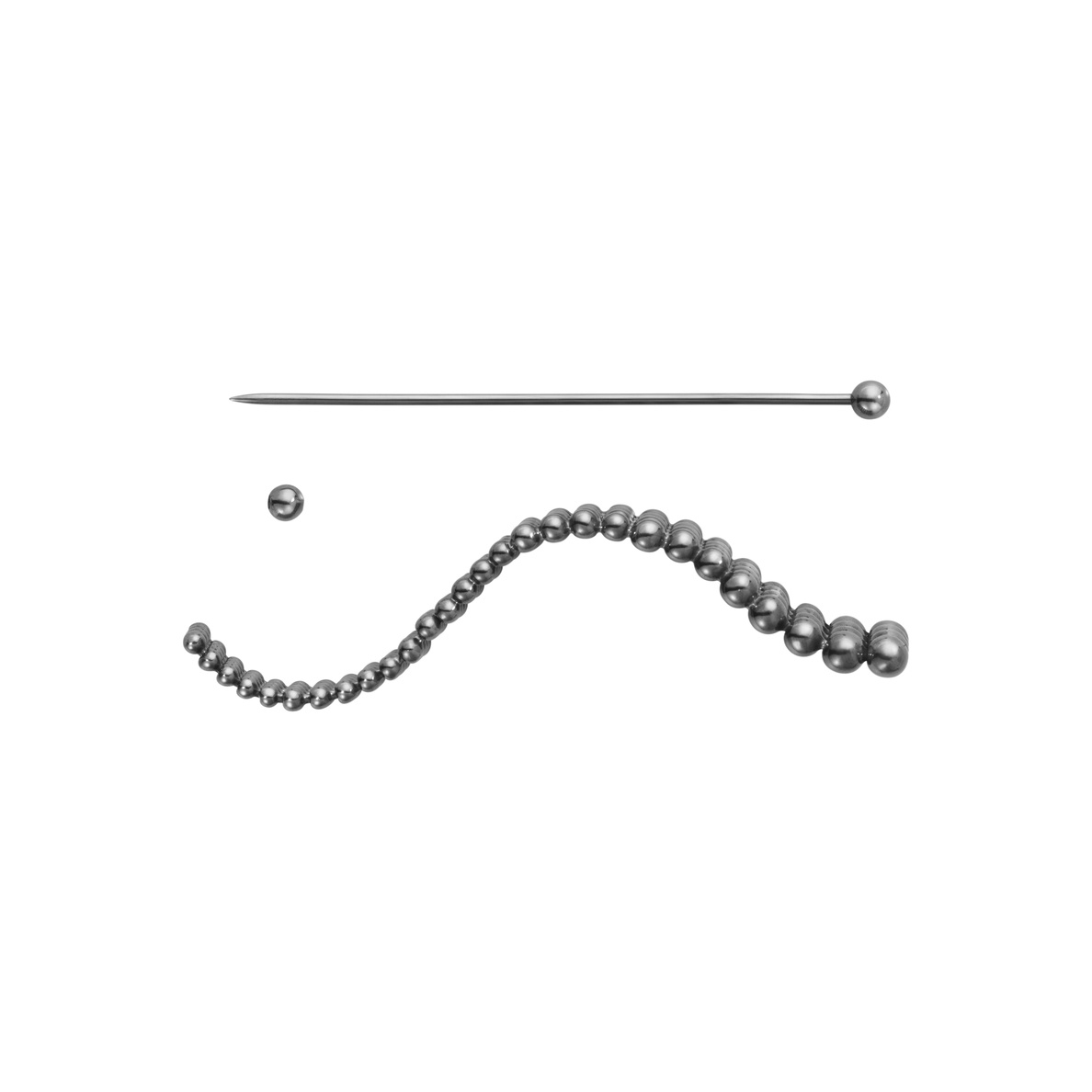 GRAPE A.R.H BROOCH SILVER, BLACK