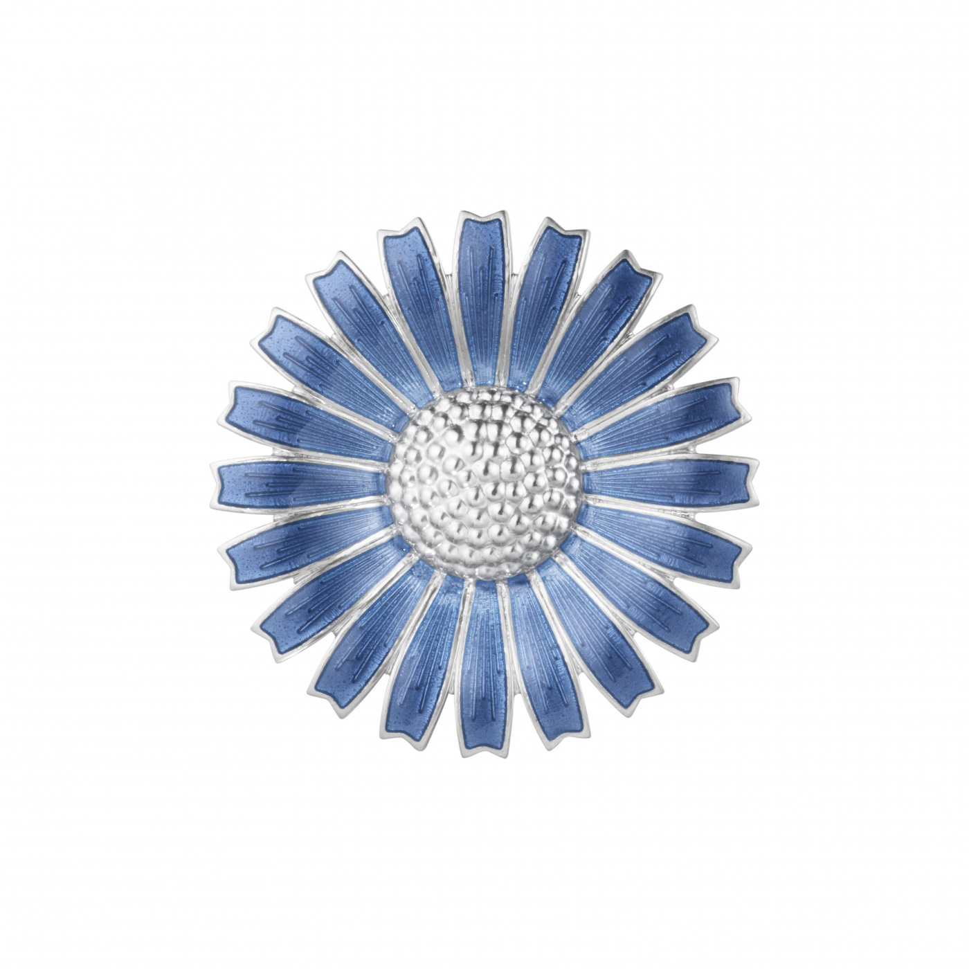 DAISY BROSCH SILVER  BLUE 44MM