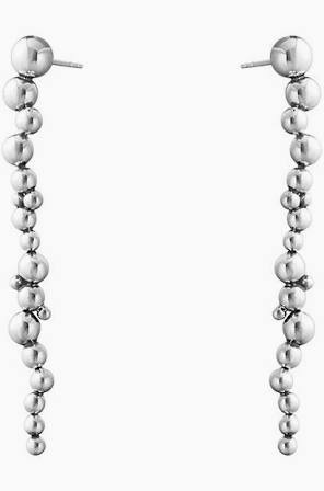 MOONLIGHT GRAPES Långa Örhänge Silver