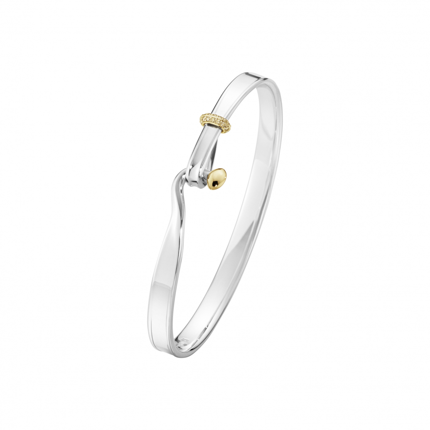 TORUN BANGLE Armband Champagnefärgad diamanter 0.08 CT Guld/Silver