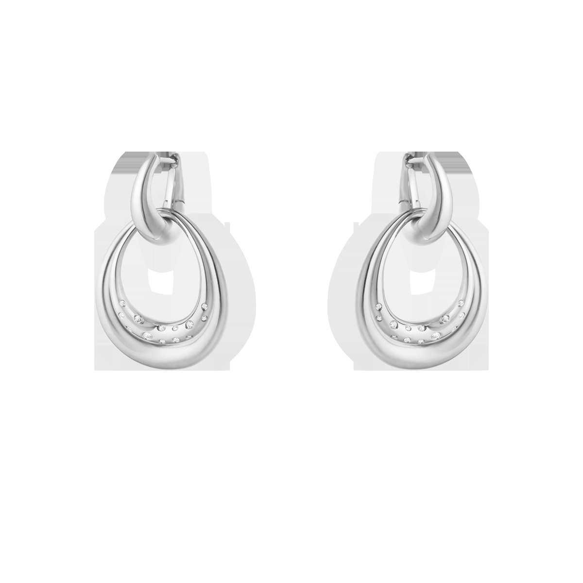 Offspring örhängen, mellan 0,08ct Silver