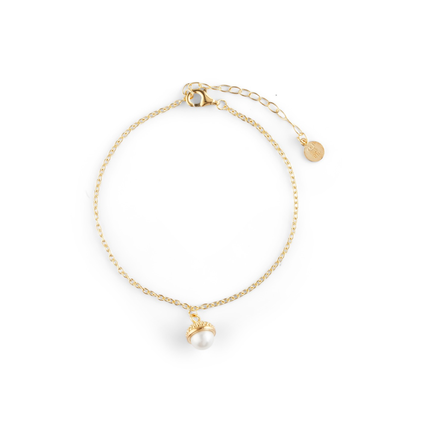 Pearl bubble brace armband guld