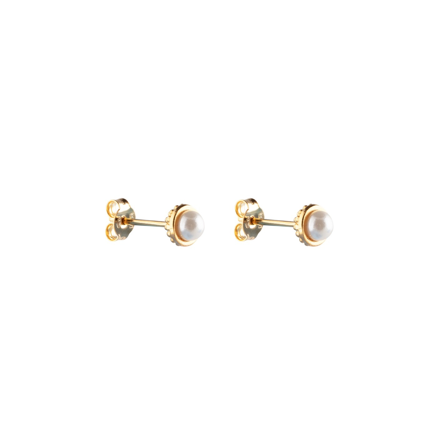Pearl bubble small stud örhänge Guld