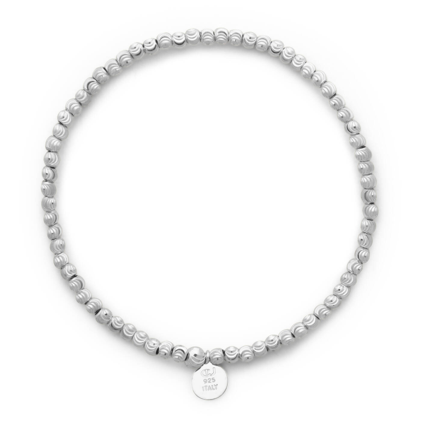 Cubic elastic brace armband plain Silver