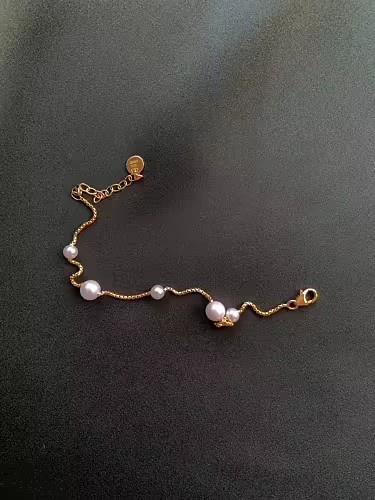 Pearl armband Guld