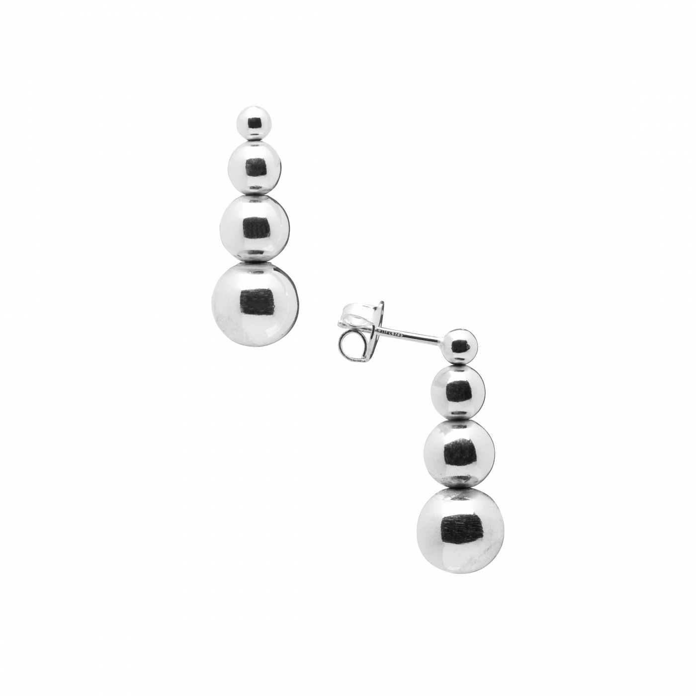 Globe big örhänge Silver