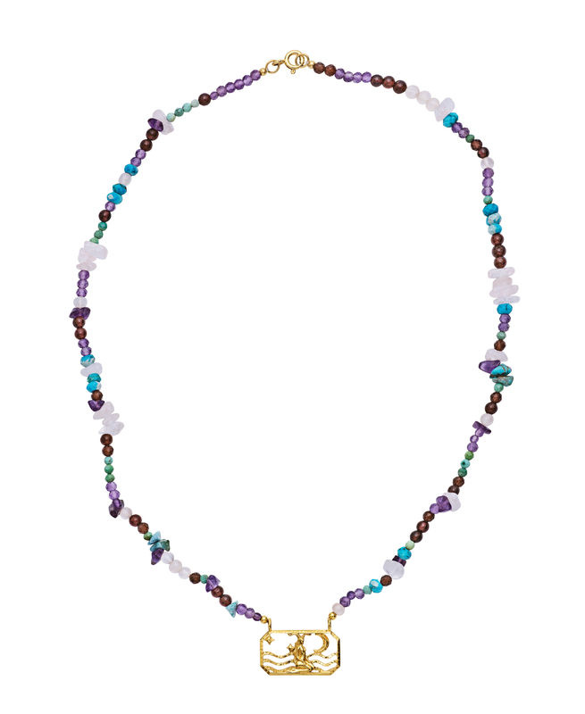 Zodiac Earth Capricorn Halsband (Guld)