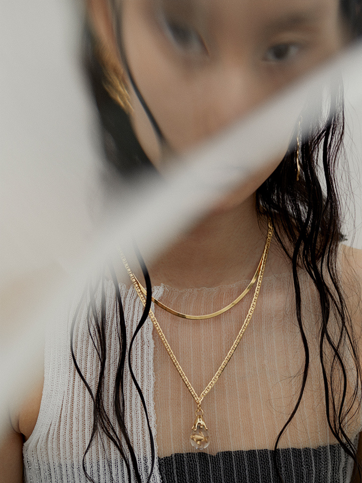 Carlo Necklace 50 Goldplated Silver (One)