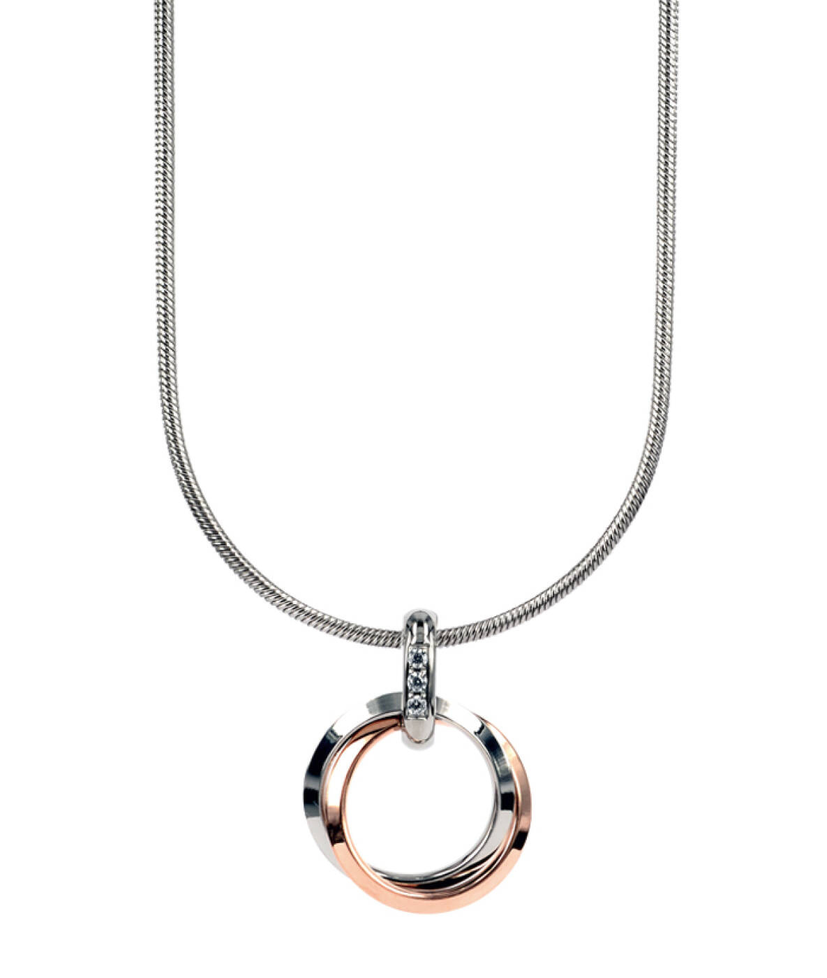 CAROLIN halsband Rosé/Stål