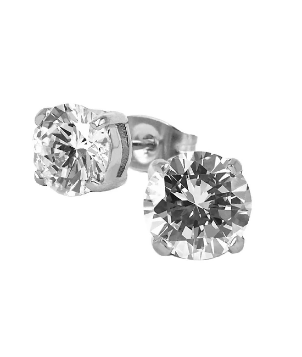 IDA 7 mm örhänge Stål/Kristal