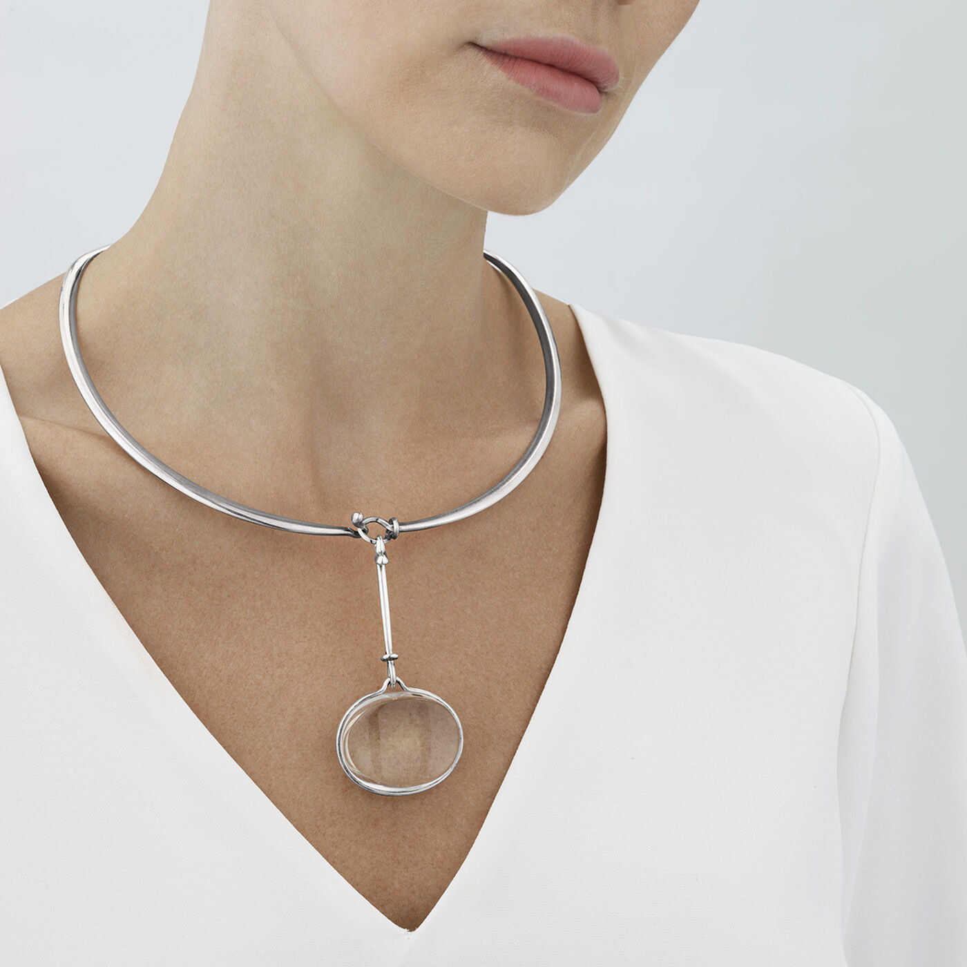 VIVIANNA DEW DROP Hängsmycke Silver ROCK CRYSTAL