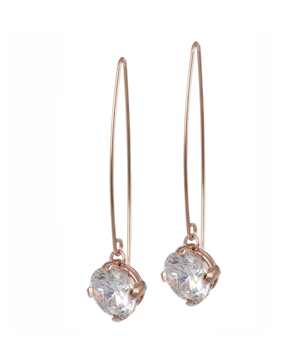 FRIDA Long örhänge Rose/Kristall