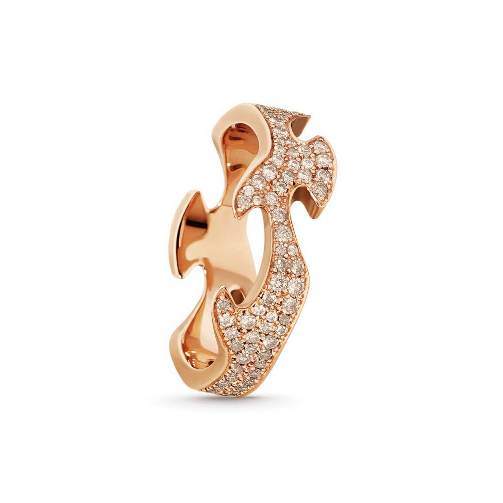 FUSION CENTRE RING roseguld DIAMOND PAVÉ 0,63 CT Size 54