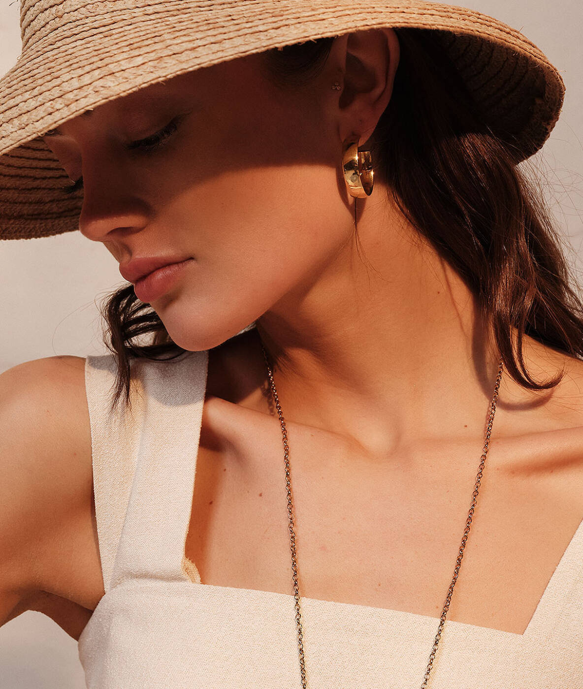 KLARA Wide 30mm örhänge Guld