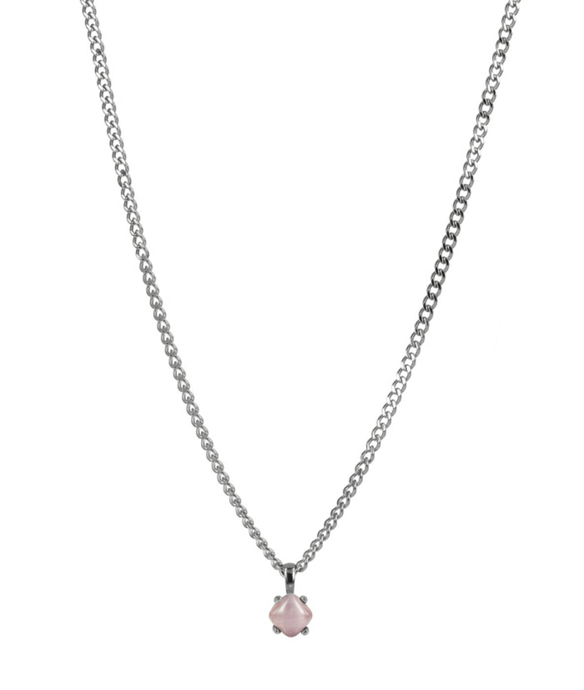 VICTORIA halsband Stål/Rosa