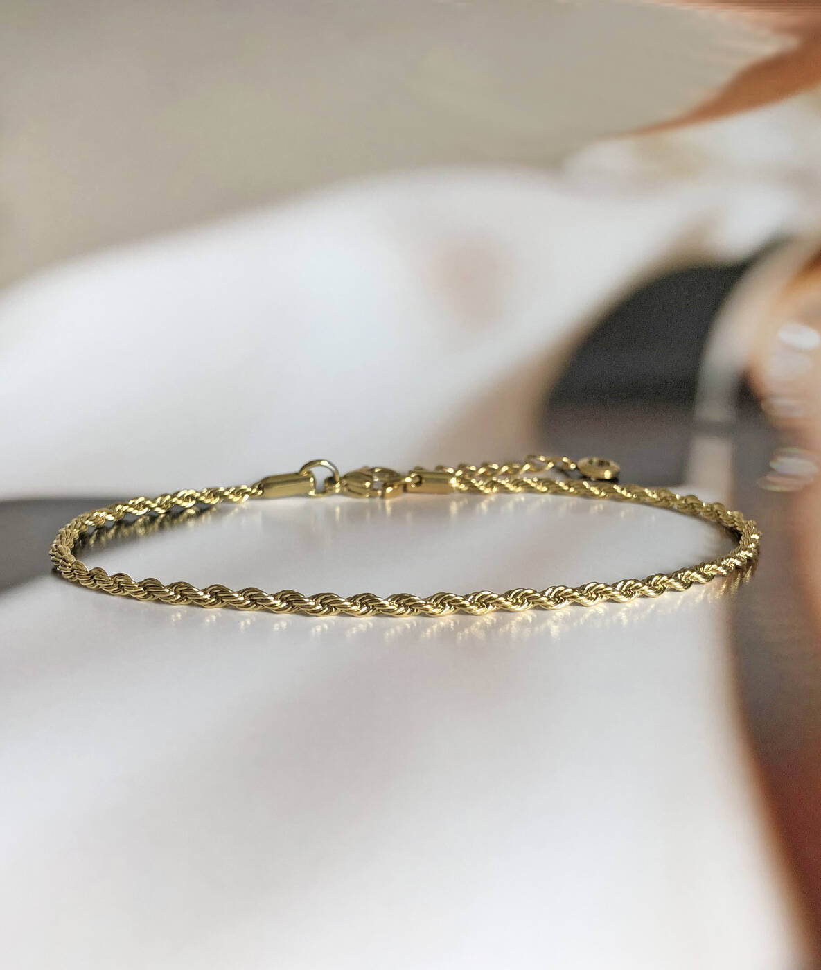 TWINNIE ANKLET fotlänk armband Guld