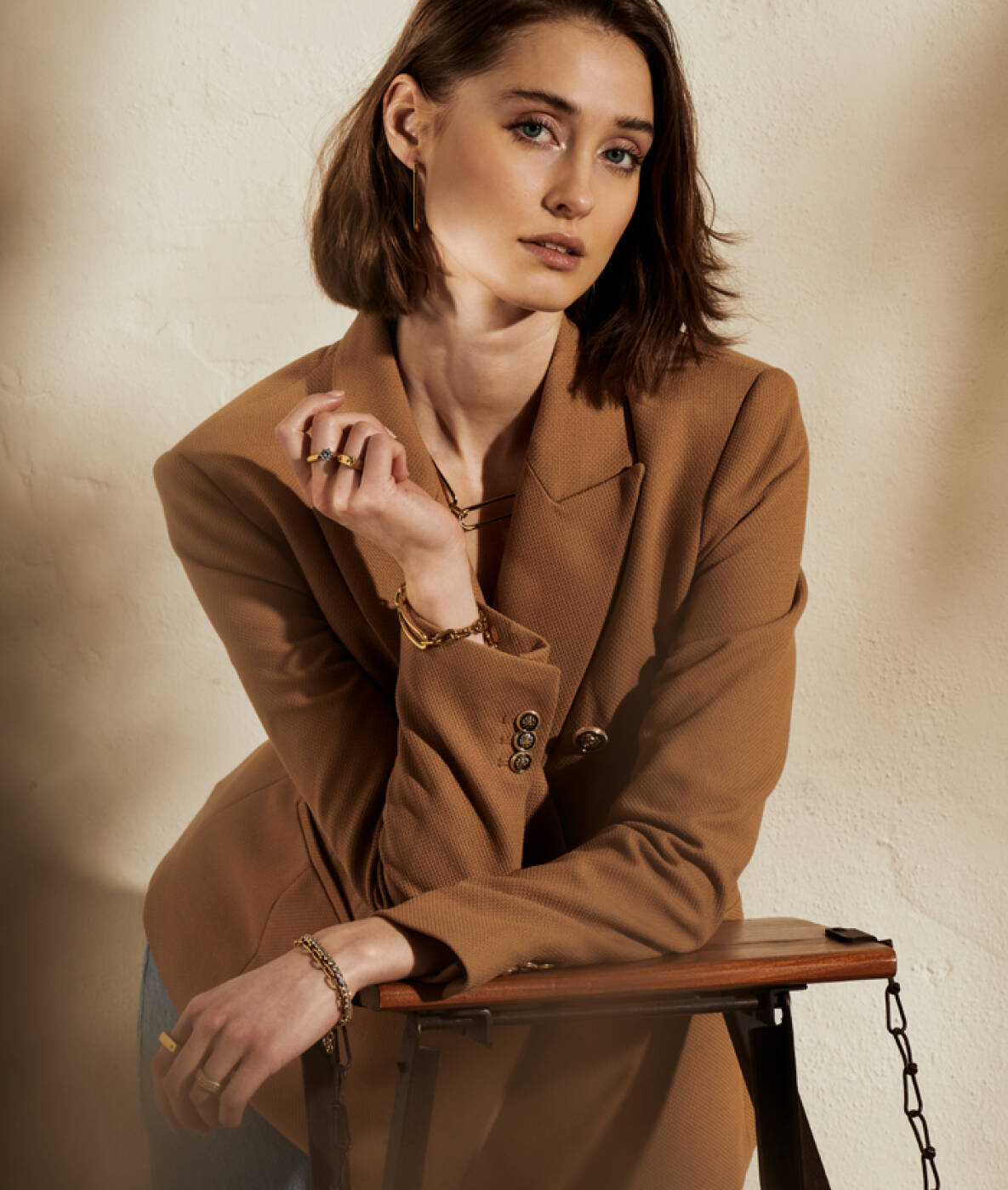 GLIMRA 4mm armband Guld/Kristall