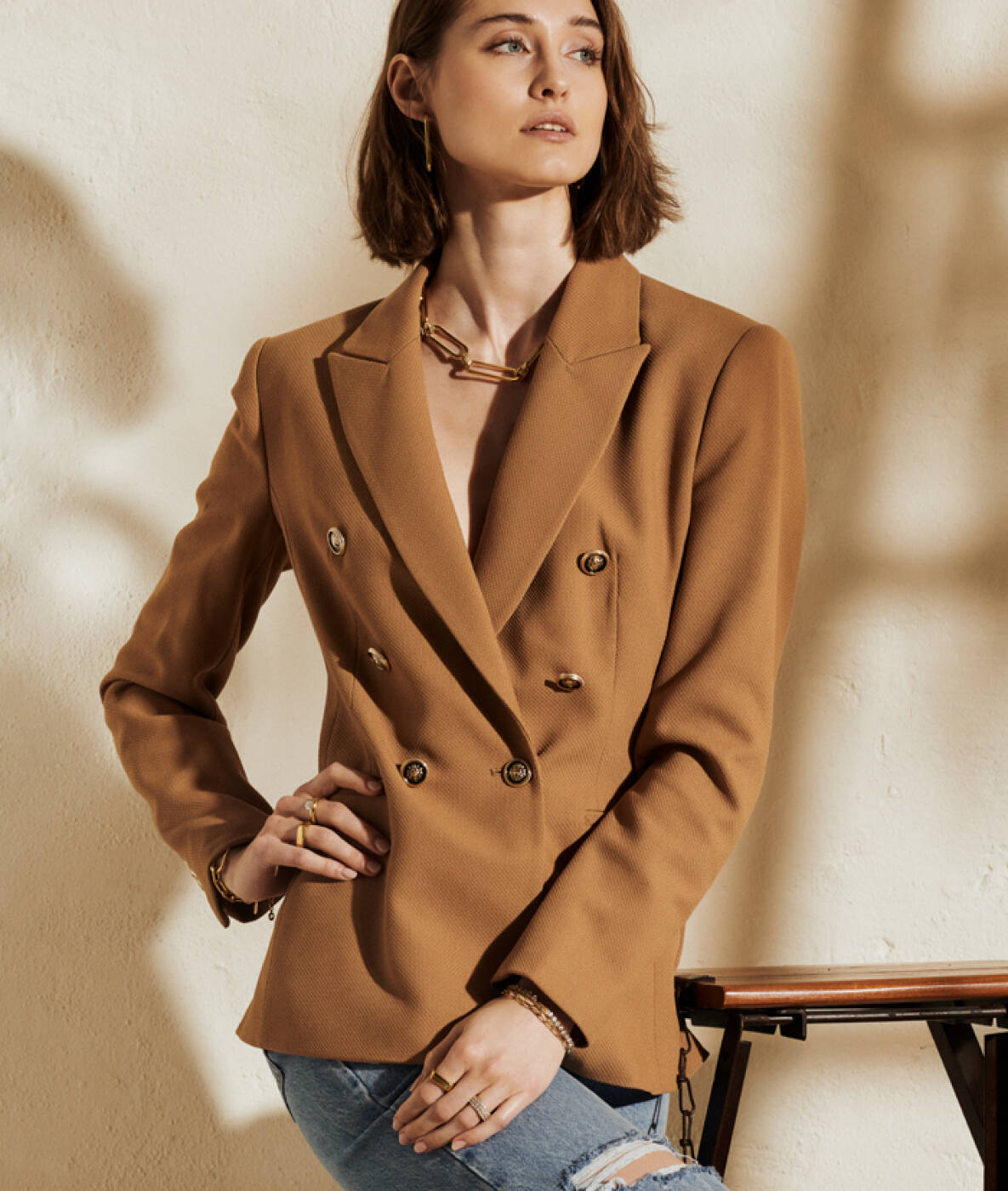 CHANIA Big Short halsband Stål